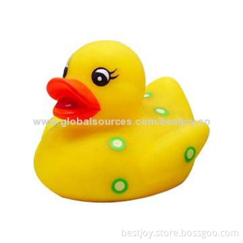 Floating Rubber Duck with Colorful Spots, Yellow Color, Suitable for Gifts and PremiumNew
